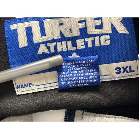 Turfer Athletic Mens Windbreaker Jacket Navy Blue 3XL Polyester Full Zip Solid - Picture 4 of 7